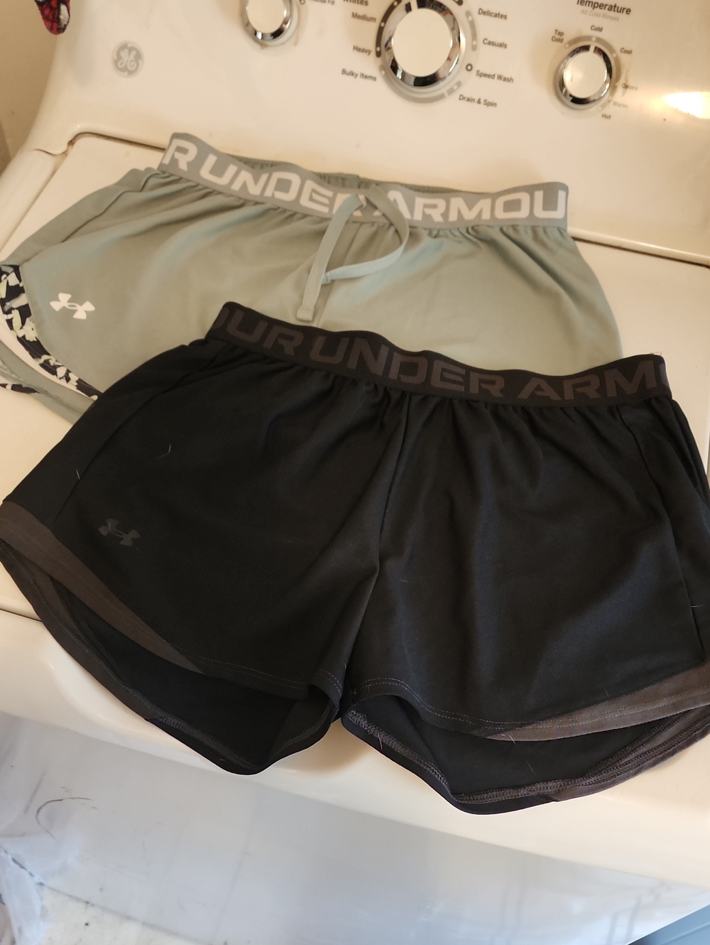 Under Armour Women’s Athletic Shorts — Black & Sage Green